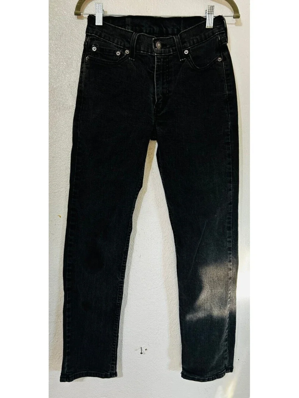 Levis 514 Straight Fit Black Jeans Mens W29 L30 Native Cali Denim Style 0730